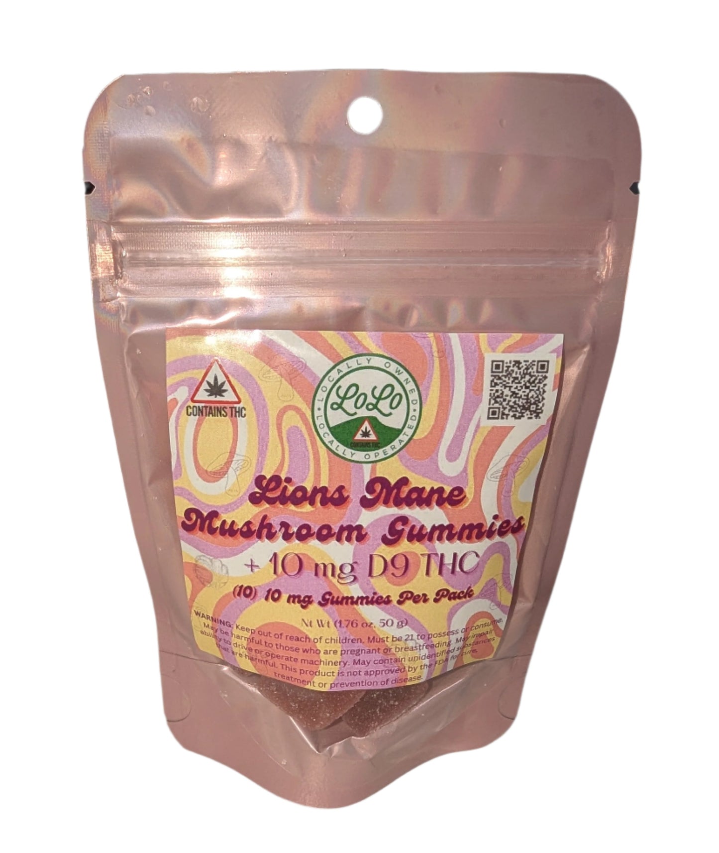 Lolo Gummies Lions Mane mushroom+10mg D9