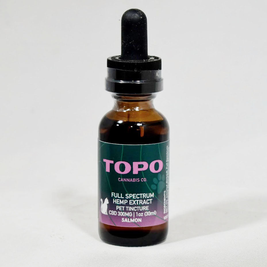 Topo's Cat Pet Tincture w/ Full Spectrum Hemp Extract 300mg/1oz - salmon flavor