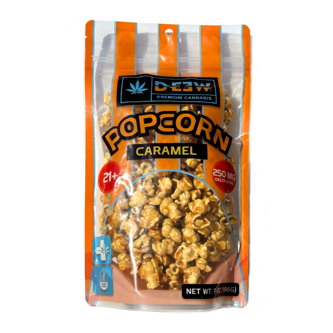 Deew 250mg Caramel Popcorn Bag snack food treat
