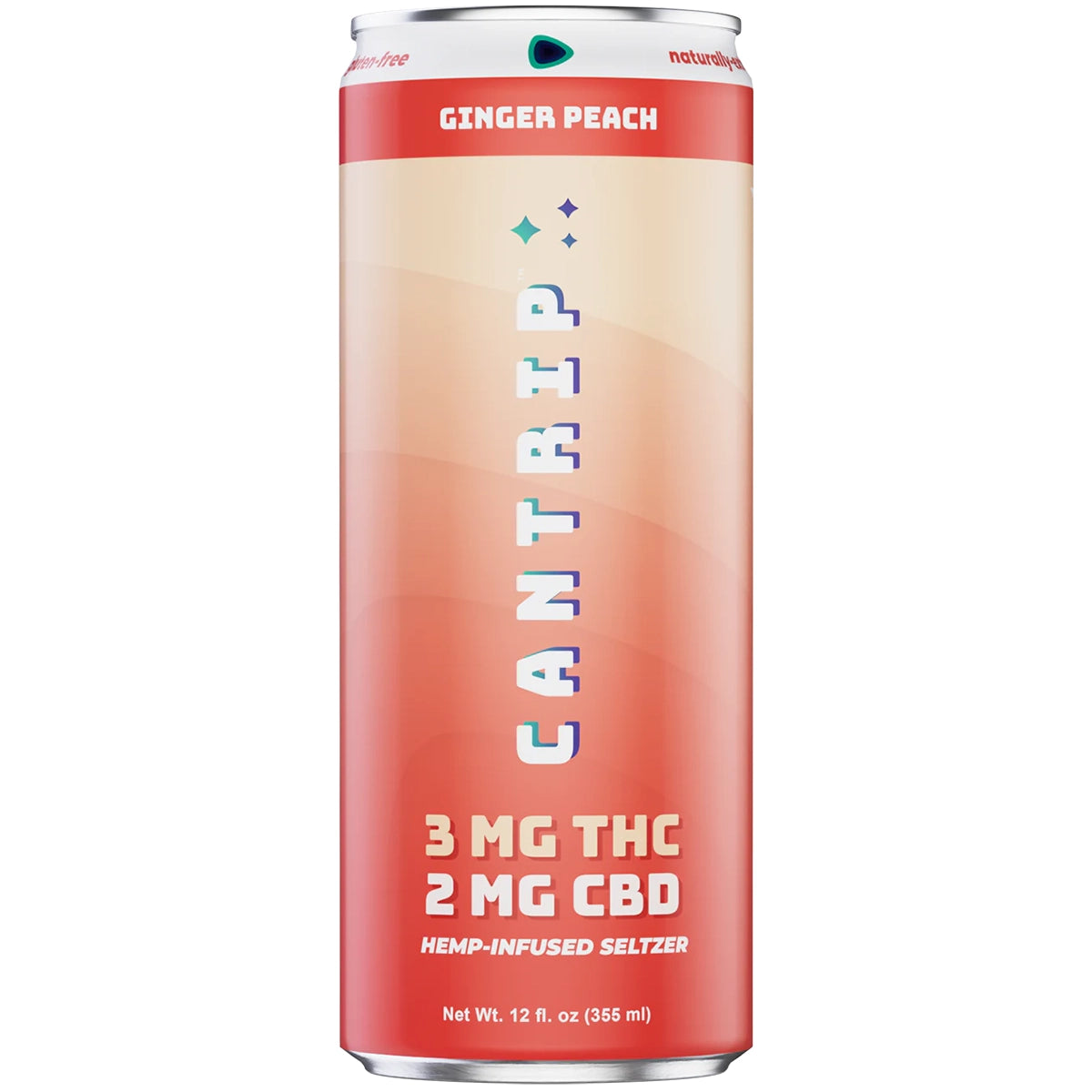 Ginger Peach THC Infused Seltzer Cantrip Infused Drinks