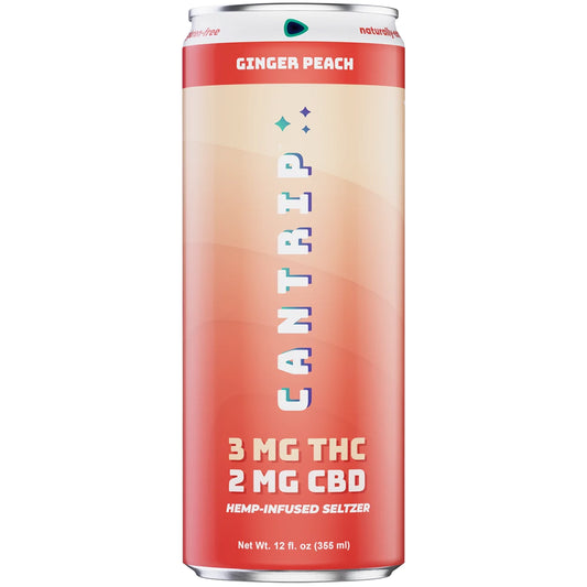 Ginger Peach THC Infused Seltzer Cantrip Infused Drinks