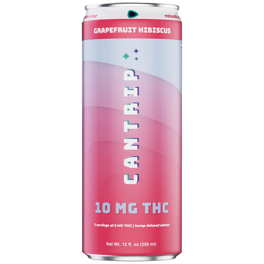 Cantrip Grapefruit Hibiscus 10mg hemp infused seltzer