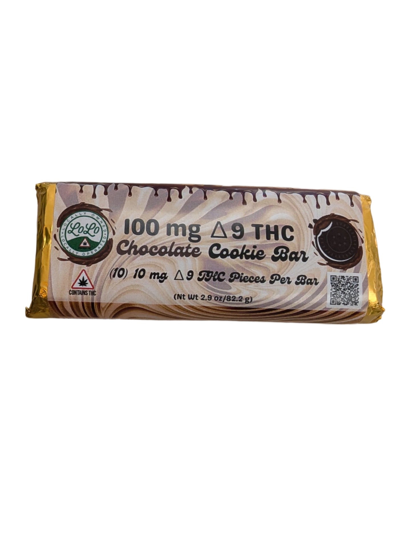 Lolo Bars 100mg D9 Chocolate Cookie Bar