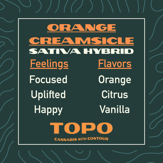 Orange Creamsicle THCa hemp Sativa Hybrid Flower from Topo Cannabis