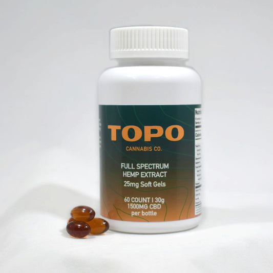 Topo full spectrum hemp 25mg gels